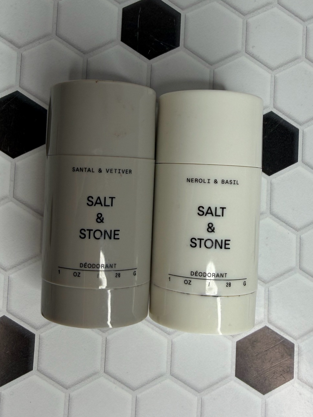 Salt & Stone Natural Deodorant Duo – Neroli & Basil + Santal & Vetiver - 1 oz Ea